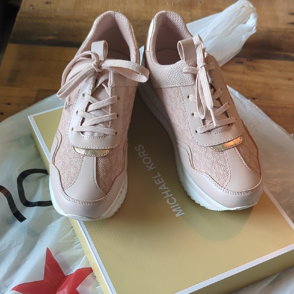 Michael Kors Women's Raina Trainer 'Rose Gold Ballet' Sneakers